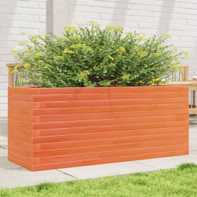 vidaXL Pflanzkübel Wachsbraun 110x40x46 cm Massivholz Kiefer
