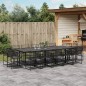 vidaXL 15-tlg. Garten-Essgruppe Schwarz Poly Rattan vidaXL 15-tlg. Garten-Essgruppe Schwarz Poly Rattan