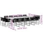 vidaXL 15-tlg. Garten-Essgruppe Schwarz Poly Rattan vidaXL 15-tlg. Garten-Essgruppe Schwarz Poly Rattan