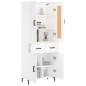 Highboard Weiß 69,5x34x180 cm Holzwerkstoff Highboard Weiß 69,5x34x180 cm Holzwerkstoff