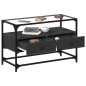 vidaXL TV-Schrank mit Glasplatte Schwarz 80x35x51 cm Holzwerkstoff vidaXL TV-Schrank mit Glasplatte Schwarz 80x35x51 cm Holzwerkstoff