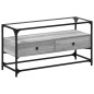 vidaXL TV-Schrank mit Glasplatte Grau Sonoma 98x35x51 cm Holzwerkstoff vidaXL TV-Schrank mit Glasplatte Grau Sonoma 98x35x51 cm Holzwerkstoff