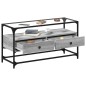 vidaXL TV-Schrank mit Glasplatte Grau Sonoma 98x35x51 cm Holzwerkstoff vidaXL TV-Schrank mit Glasplatte Grau Sonoma 98x35x51 cm Holzwerkstoff
