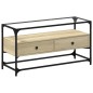 vidaXL TV-Schrank mit Glasplatte Sonoma-Eiche 98x35x51cm Holzwerkstoff vidaXL TV-Schrank mit Glasplatte Sonoma-Eiche 98x35x51cm Holzwerkstoff