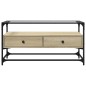 vidaXL TV-Schrank mit Glasplatte Sonoma-Eiche 98x35x51cm Holzwerkstoff vidaXL TV-Schrank mit Glasplatte Sonoma-Eiche 98x35x51cm Holzwerkstoff