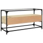 vidaXL TV-Schrank mit Glasplatte Sonoma-Eiche 98x35x51cm Holzwerkstoff vidaXL TV-Schrank mit Glasplatte Sonoma-Eiche 98x35x51cm Holzwerkstoff