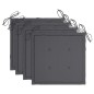 Stapelbare Gartenstühle mit Kissen 4 Stk. Massivholz Teak Stapelbare Gartenstühle mit Kissen 4 Stk. Massivholz Teak