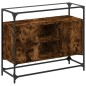 vidaXL Sideboard mit Glasplatte Räuchereiche 98x35x81 cm Holzwerkstoff vidaXL Sideboard mit Glasplatte Räuchereiche 98x35x81 cm Holzwerkstoff