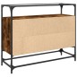 vidaXL Sideboard mit Glasplatte Räuchereiche 98x35x81 cm Holzwerkstoff vidaXL Sideboard mit Glasplatte Räuchereiche 98x35x81 cm Holzwerkstoff
