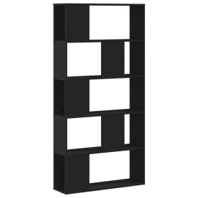 vidaXL Bücherregal 5 Böden Schwarz 80,5x23,5x162,5 cm Holzwerkstoff