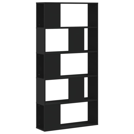vidaXL Bücherregal 5 Böden Schwarz 80,5x23,5x162,5 cm Holzwerkstoff