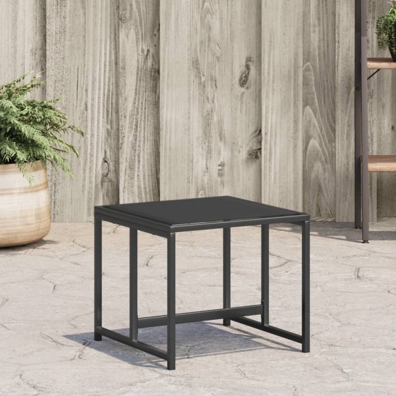 vidaXL Gartenhocker 4 Stk. Schwarz Stahl und Textilene vidaXL Gartenhocker 4 Stk. Schwarz Stahl und Textilene
