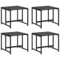 vidaXL Gartenhocker 4 Stk. Schwarz Stahl und Textilene vidaXL Gartenhocker 4 Stk. Schwarz Stahl und Textilene