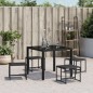 vidaXL Gartenhocker 4 Stk. Schwarz Stahl und Textilene vidaXL Gartenhocker 4 Stk. Schwarz Stahl und Textilene