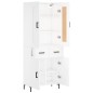 Highboard Weiß 69,5x34x180 cm Holzwerkstoff Highboard Weiß 69,5x34x180 cm Holzwerkstoff
