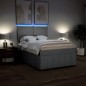 vidaXL Boxspringbett mit Matratze Hellgrau 140x200 cm Stoff vidaXL Boxspringbett mit Matratze Hellgrau 140x200 cm Stoff