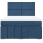 vidaXL Boxspringbett mit Matratze Blau 140x200 cm Stoff vidaXL Boxspringbett mit Matratze Blau 140x200 cm Stoff
