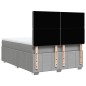 vidaXL Boxspringbett mit Matratze Hellgrau 140x200 cm Stoff vidaXL Boxspringbett mit Matratze Hellgrau 140x200 cm Stoff