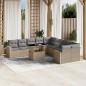 vidaXL 11-tlg. Garten-Sofagarnitur mit Kissen Beige Poly Rattan vidaXL 11-tlg. Garten-Sofagarnitur mit Kissen Beige Poly Rattan