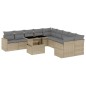vidaXL 11-tlg. Garten-Sofagarnitur mit Kissen Beige Poly Rattan vidaXL 11-tlg. Garten-Sofagarnitur mit Kissen Beige Poly Rattan
