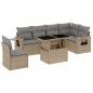 vidaXL 7-tlg. Garten-Sofagarnitur mit Kissen Beige Poly Rattan vidaXL 7-tlg. Garten-Sofagarnitur mit Kissen Beige Poly Rattan