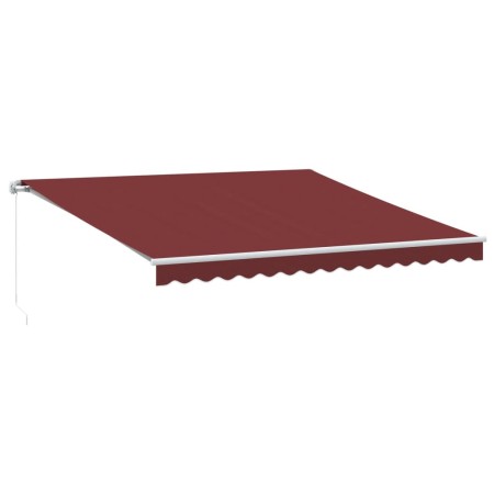 vidaXL Markise Manuell Weinrot 400x300 cm