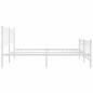 vidaXL Bettgestell mit Kopf- und Fußteil Metall Weiß 200x200 cm vidaXL Bettgestell mit Kopf- und Fußteil Metall Weiß 200x200 cm