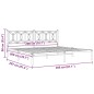 vidaXL Bettgestell mit Kopfteil Metall Weiß 200x200 cm vidaXL Bettgestell mit Kopfteil Metall Weiß 200x200 cm