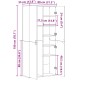 vidaXL Highboard Weiß 80x35x180 cm Holzwerkstoff vidaXL Highboard Weiß 80x35x180 cm Holzwerkstoff