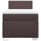 vidaXL Boxspringbett mit Matratze Dunkelbraun 80x200 cm Stoff vidaXL Boxspringbett mit Matratze Dunkelbraun 80x200 cm Stoff