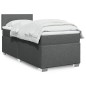 vidaXL Boxspringbett mit Matratze Dunkelgrau 100x200 cm Stoff vidaXL Boxspringbett mit Matratze Dunkelgrau 100x200 cm Stoff