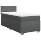 vidaXL Boxspringbett mit Matratze Dunkelgrau 100x200 cm Stoff vidaXL Boxspringbett mit Matratze Dunkelgrau 100x200 cm Stoff