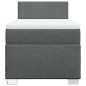 vidaXL Boxspringbett mit Matratze Dunkelgrau 100x200 cm Stoff vidaXL Boxspringbett mit Matratze Dunkelgrau 100x200 cm Stoff
