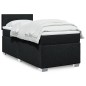 vidaXL Boxspringbett mit Matratze Schwarz 90x200 cm Stoff vidaXL Boxspringbett mit Matratze Schwarz 90x200 cm Stoff