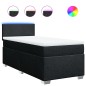 vidaXL Boxspringbett mit Matratze Schwarz 90x200 cm Stoff vidaXL Boxspringbett mit Matratze Schwarz 90x200 cm Stoff