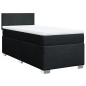 vidaXL Boxspringbett mit Matratze Schwarz 90x200 cm Stoff vidaXL Boxspringbett mit Matratze Schwarz 90x200 cm Stoff