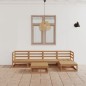 vidaXL 6-tlg. Garten-Lounge-Set Honigbraun Massivholz Kiefer