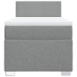 vidaXL Boxspringbett mit Matratze Hellgrau 90x200 cm Stoff vidaXL Boxspringbett mit Matratze Hellgrau 90x200 cm Stoff