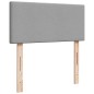 vidaXL Boxspringbett mit Matratze Hellgrau 90x200 cm Stoff vidaXL Boxspringbett mit Matratze Hellgrau 90x200 cm Stoff