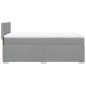 vidaXL Boxspringbett mit Matratze Hellgrau 90x200 cm Stoff vidaXL Boxspringbett mit Matratze Hellgrau 90x200 cm Stoff