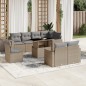 vidaXL 9-tlg. Garten-Sofagarnitur mit Kissen Beige Poly Rattan vidaXL 9-tlg. Garten-Sofagarnitur mit Kissen Beige Poly Rattan