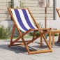 vidaXL Strandstuhl Klappbar Blau Weiß Massivholz Eukalyptus und Stoff vidaXL Strandstuhl Klappbar Blau Weiß Massivholz Eukalyptus und Stoff