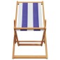 vidaXL Strandstuhl Klappbar Blau Weiß Massivholz Eukalyptus und Stoff vidaXL Strandstuhl Klappbar Blau Weiß Massivholz Eukalyptus und Stoff