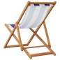 vidaXL Strandstuhl Klappbar Blau Weiß Massivholz Eukalyptus und Stoff vidaXL Strandstuhl Klappbar Blau Weiß Massivholz Eukalyptus und Stoff