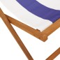 vidaXL Strandstuhl Klappbar Blau Weiß Massivholz Eukalyptus und Stoff vidaXL Strandstuhl Klappbar Blau Weiß Massivholz Eukalyptus und Stoff