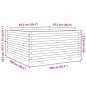 vidaXL Pflanzkübel 100x100x49,5 cm Massivholz Douglasie