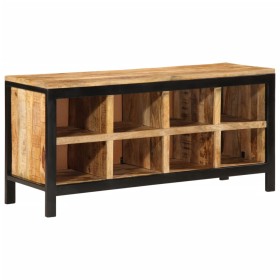 vidaXL Schuhbank 110x35x51 cm Raues Massivholz Mango