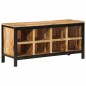 vidaXL Schuhbank 110x35x51 cm Raues Massivholz Mango vidaXL Schuhbank 110x35x51 cm Raues Massivholz Mango