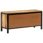 vidaXL Schuhbank 110x35x51 cm Raues Massivholz Mango vidaXL Schuhbank 110x35x51 cm Raues Massivholz Mango