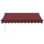 vidaXL Markise Manuell mit LED Weinrot 300x250 cm vidaXL Markise Manuell mit LED Weinrot 300x250 cm